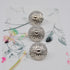 Button - Daisy Silver Shank - 15mm